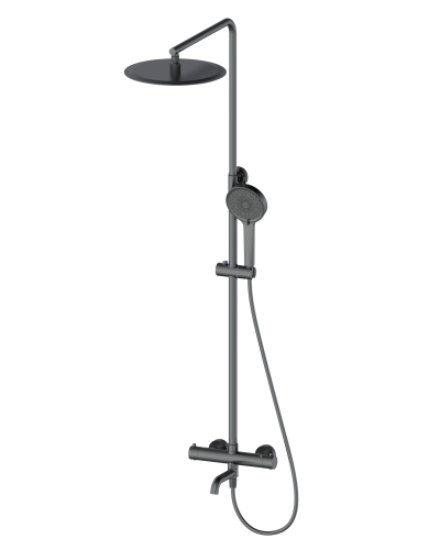 Душевая система с термостатом Wonzon & Woghand, Темный графит (WW-88739903-BGM)