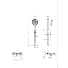 Смеситель для душа с гарнитуром WONZON & WOGHAND, Белый матовый (WW-B2052-A-MW)