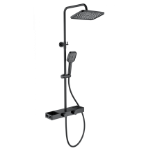 Душевая система с термостатом WONZON & WOGHAND, Черный матовый (WW-B3552-MB)