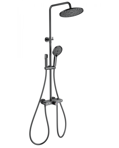 Душевая система с термостатом WONZON & WOGHAND, Темный графит (WW-B4113-BGG)