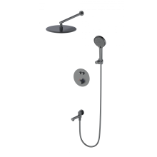 Душевая система с термостатом встраиваемая Wonzon & Woghand, Темный графит (WW-88929010-BGM)