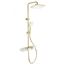 Душевая система с термостатом WONZON & WOGHAND, Брашированное золото (WW-B3552-BG)