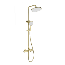 Душевая система с термостатом WONZON & WOGHAND, Брашированное золото (WW-C3011-A-BG)