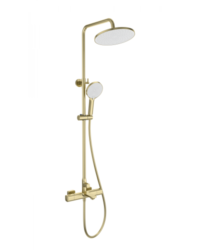 Душевая система с термостатом WONZON & WOGHAND, Брашированное золото (WW-C3011-A-BG)
