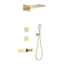 Душевая система с термостатом встраиваемая WONZON & WOGHAND, Брашированное золото (WW-D4538-A-BG)