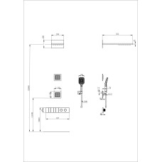 Душевая система с термостатом встраиваемая WONZON & WOGHAND, Хром (WW-D4538-A-CR)