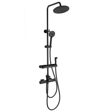 Душевая система с термостатом WONZON & WOGHAND, Черный матовый (WW-C3017-A1-MB)