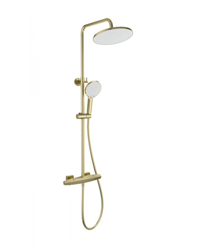 Душевая система с термостатом WONZON & WOGHAND, Брашированное золото (WW-B3045-A-BG)