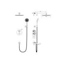 Душевая система с термостатом встраиваемая Wonzon & Woghand, Хром (WW-88929010-CR)