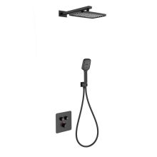 Душевая система с термостатом встраиваемая WONZON & WOGHAND, Черный матовый (WW-B4003-MB)