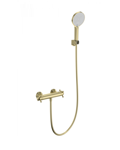 Смеситель для душа с термостатом WONZON & WOGHAND, Брашированное золото (WW-B2048-A-BG)