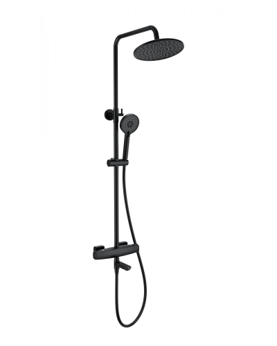 Душевая система с термостатом WONZON & WOGHAND, Черный матовый (WW-B3035-A3-MB)