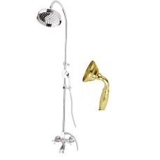 Душевая стойка со смесителем, с изливом, верхним и ручным душем CEZARES GOLF-CVD-03/24-M