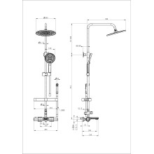 Душевая система с гигиеническим душем и термостатом WONZON & WOGHAND, Белый матовый (WW-C3011-A1-MW)