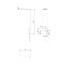 Душевая стойка из нержавеющей стали CEZARES PREMIER-CD2-01