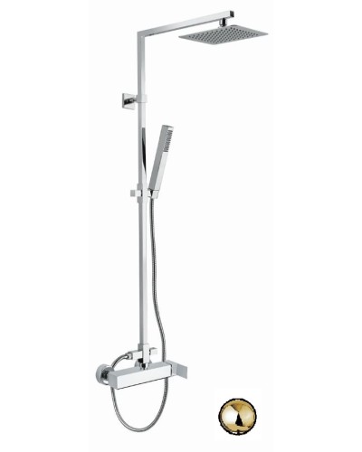 Душевая стойка со смесителем, c верхним и ручным душем CEZARES UNIKA-CD-03/24