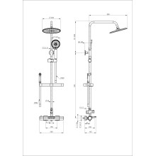 Душевая система с термостатом WONZON & WOGHAND, Хром (WW-C3017-A1-CR)