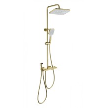 Душевая система с гигиеническим душем и термостатом WONZON & WOGHAND, Брашированное золото (WW-B4132-A-BG)