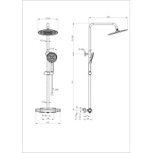 Душевая система с термостатом WONZON & WOGHAND, Белый матовый (WW-B3045-A-MW)