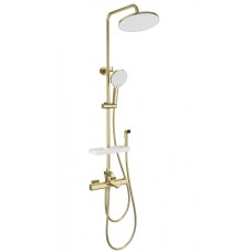 Душевая система с гигиеническим душем и термостатом WONZON & WOGHAND, Брашированное золото (WW-C3011-A1-BG)