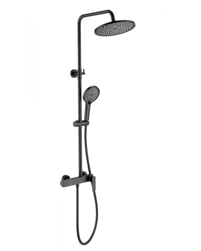Душевая система WONZON & WOGHAND, Черный матовый (WW-B3517-MB)