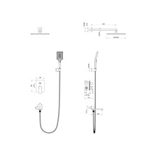 Душевая система встраиваемая WONZON & WOGHAND, Брашированное золото (WW-88939016-BG)