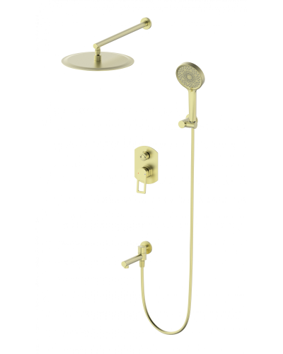 Душевая система встраиваемая Wonzon & Woghand, Брашированное золото (WW-88939010-BG)