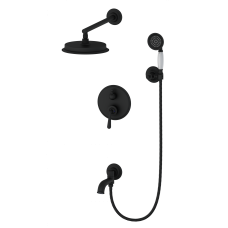 Душевая система встраиваемая Wonzon & Woghand, Черный матовый (WW-88939008-MB)