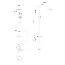 Душевая система WONZON & WOGHAND, Черный матовый (WW-AE33110-MB)