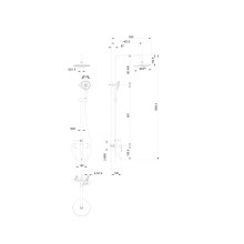 Душевая система WONZON & WOGHAND, Черный матовый (WW-AE3354-BGG)