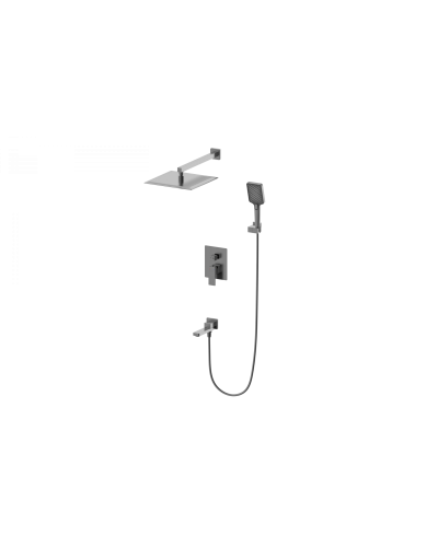Душевая система встраиваемая Wonzon & Woghand, Темный графит (WW-88087068-BGM)