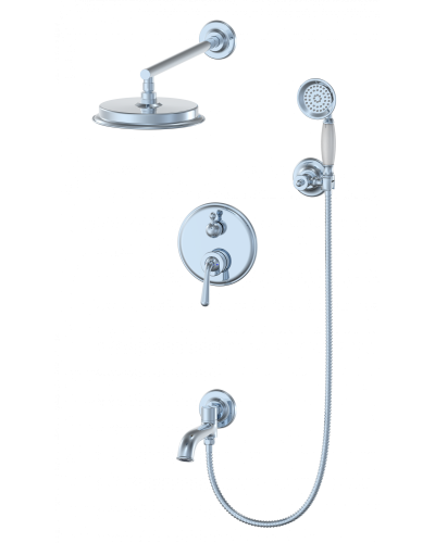 Душевая система встраиваемая Wonzon & Woghand, Хром (WW-88939008-CR)