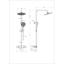 Душевая система с термостатом WONZON & WOGHAND, Хром (WW-B3013-T1-CR)