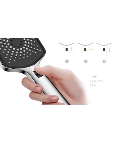 Душевой гарнитур Vincea Inspire VSHN-3I4HCH 3 режима, хром