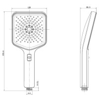 Душевой гарнитур Vincea Inspire VSHN-3I4HMB 3 режима, черный матовый