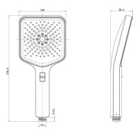 Душевой гарнитур Vincea Inspire VSHN-3I4HGM 3 режима, вороненая сталь