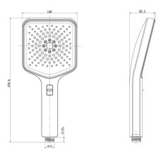 Душевой гарнитур Vincea Inspire VSHN-3I4HGM 3 режима, вороненая сталь
