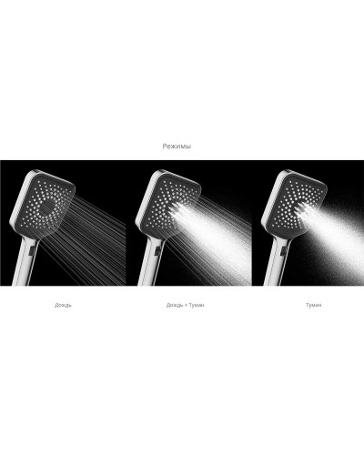 Душевой гарнитур Vincea Inspire VSHN-3I4HGM 3 режима, вороненая сталь