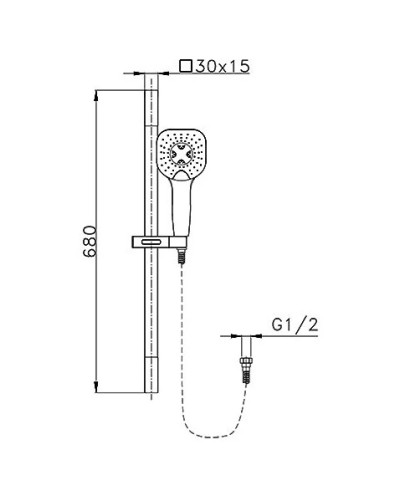 Душевой гарнитур AltroBagno AltroBagnoSS030301NeOp