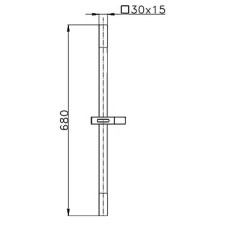 Душевая штанга 68 см AltroBagno AltroBagnoSB071501Cr