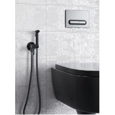 Гигиенический душ со смесителем Paffoni Tweet Round ZDUP110NO Черный матовый