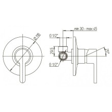 Гигиенический душ со смесителем Paini Arona ARCR690/574 Хром