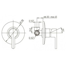 Гигиенический душ со смесителем Paini Arona ARCR690/574 Хром