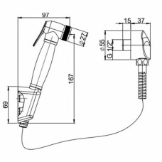 Гигиенический душ со смесителем Paini Arona ARCR690/574 Хром