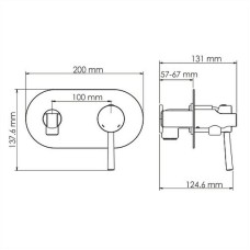 Гигиенический душ со смесителем WasserKRAFT Main 4138 Хром