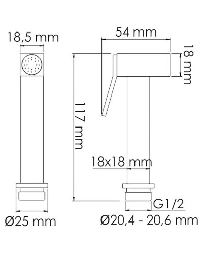 Гигиенический душ WasserKRAFT A136 Хром