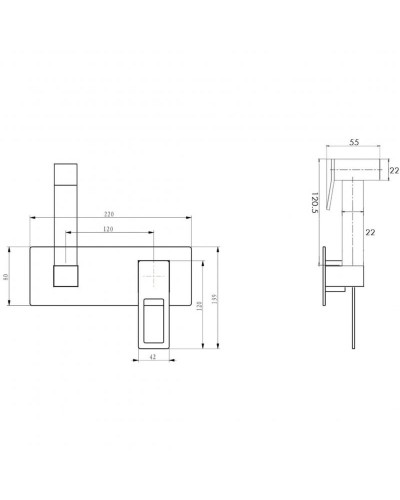Гигиенический душ со смесителем Boheme Q 147-WG Белый Золото