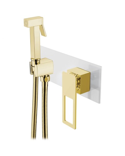 Гигиенический душ со смесителем Boheme Q 147-WG Белый Золото