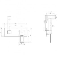 Гигиенический душ со смесителем Boheme Q 147-WCR Белый Хром