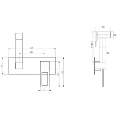 Гигиенический душ со смесителем Boheme Q 147-WCR Белый Хром